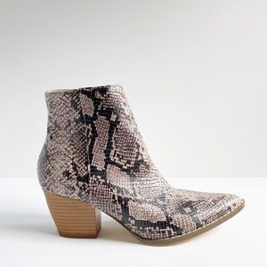 Coconuts by Matisse Natural Snake Ankle Booties 6M